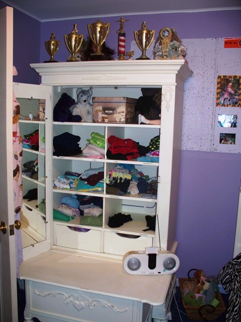 organized kids armoire