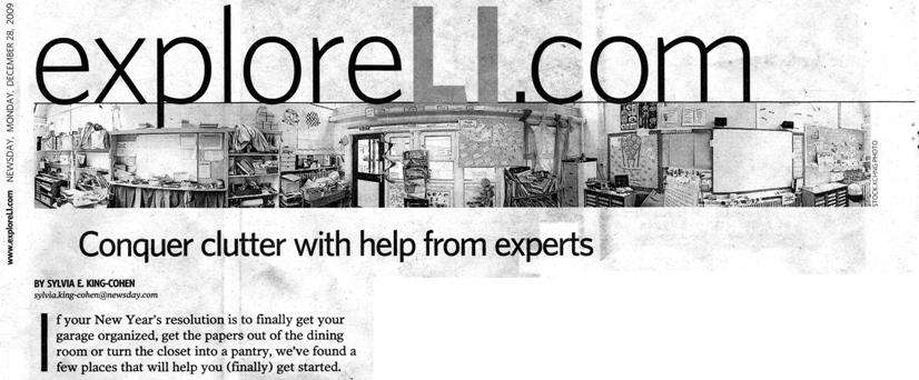 Newsday 2009, Conquer clutter with help from experts