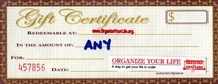 gift certificate